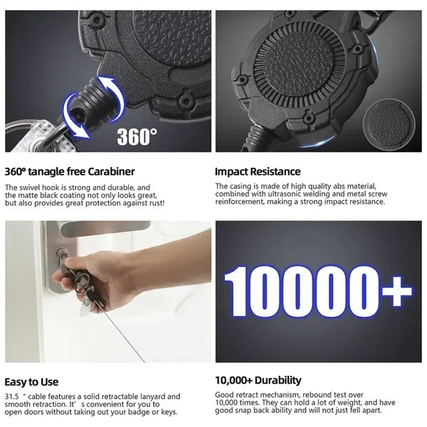 Heavy Duty Retractable Keychain