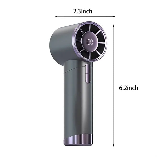 Portable Powerful Turbo Handheld Fan with Digital Display