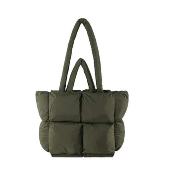 Large Quilted Puffy Handbag