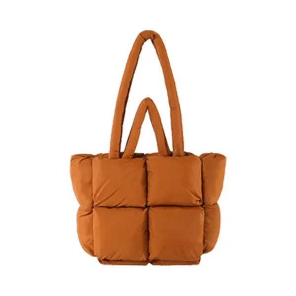 Large Quilted Puffy Handbag