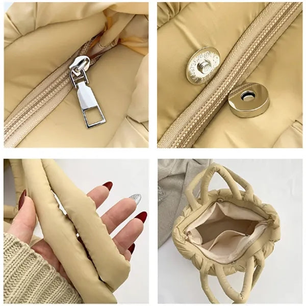 Large Quilted Puffy Handbag