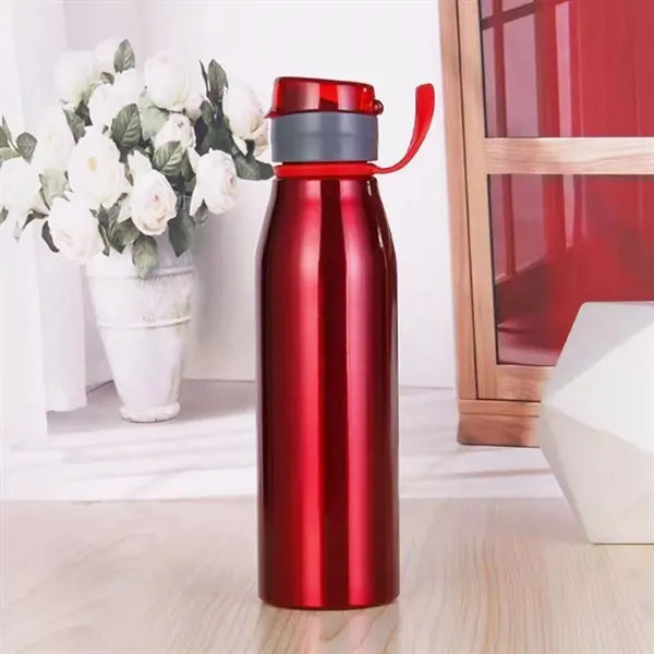 24oz. Sport Water Bottle Cup with Flip-Top Lid & Carry Loop