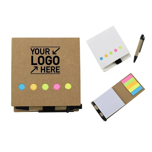 Eco Kraft Paper Notepad Set With Pen