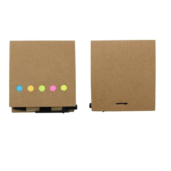 Eco Kraft Paper Notepad Set With Pen