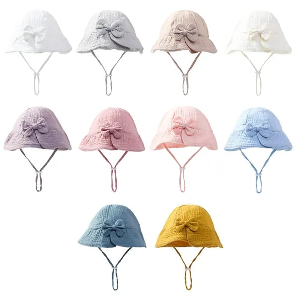 Pure Cotton Baby Bucket Sun Hat