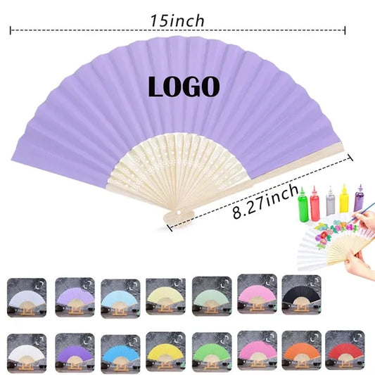 Folding Bamboo Paper Hand Fan