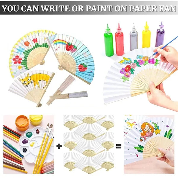 Folding Bamboo Paper Hand Fan