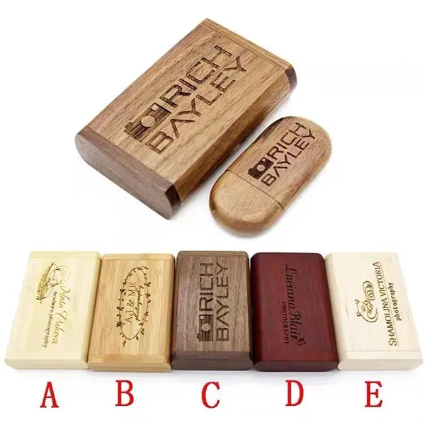 Wooden Usb/Flash Drive Gift Set