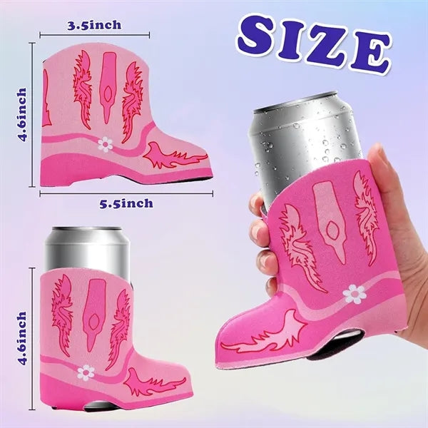 Boot Shaped Neoprene 12oz Can Cooler Sleeve