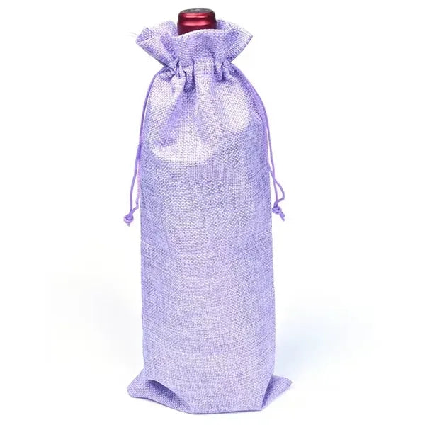 Burlap-Look Wine Bottle Carrier