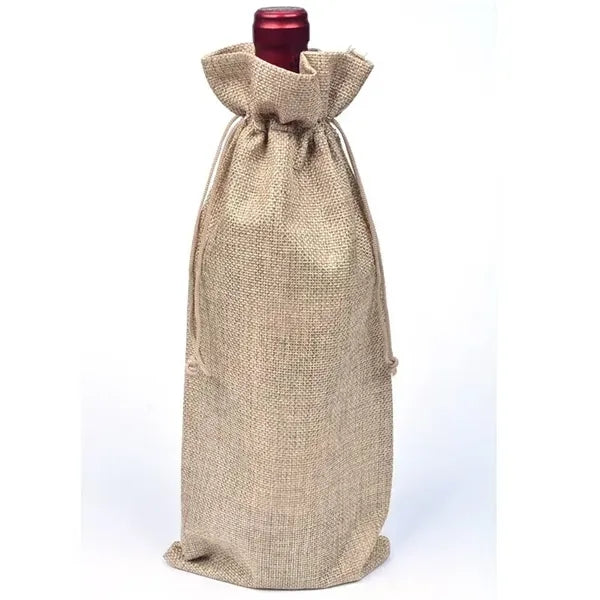 Burlap-Look Wine Bottle Carrier