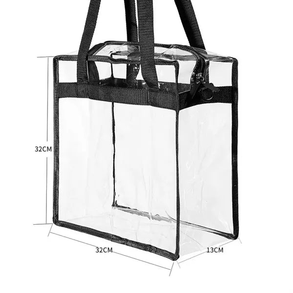 Clear Drawstring Tote Bag Shoulder Pack