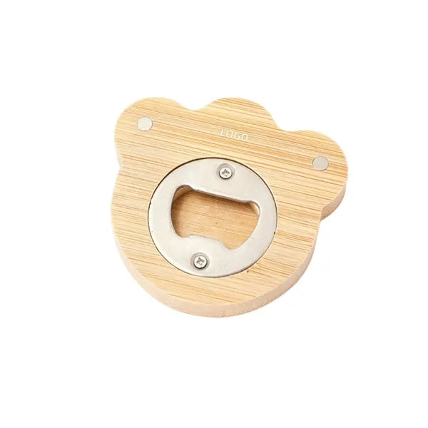 Bamboo Stainless Steel Magnetic Bottle Opener