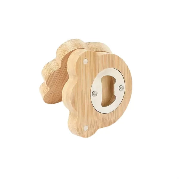 Bamboo Stainless Steel Magnetic Bottle Opener
