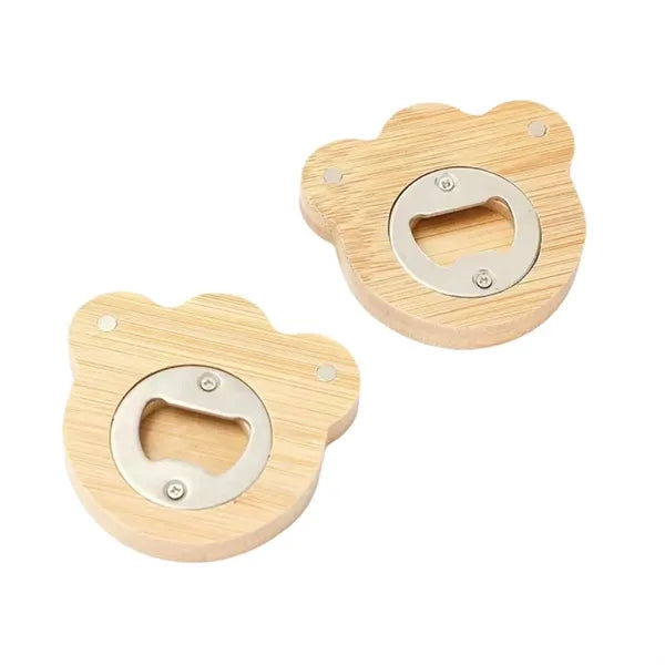 Bamboo Stainless Steel Magnetic Bottle Opener
