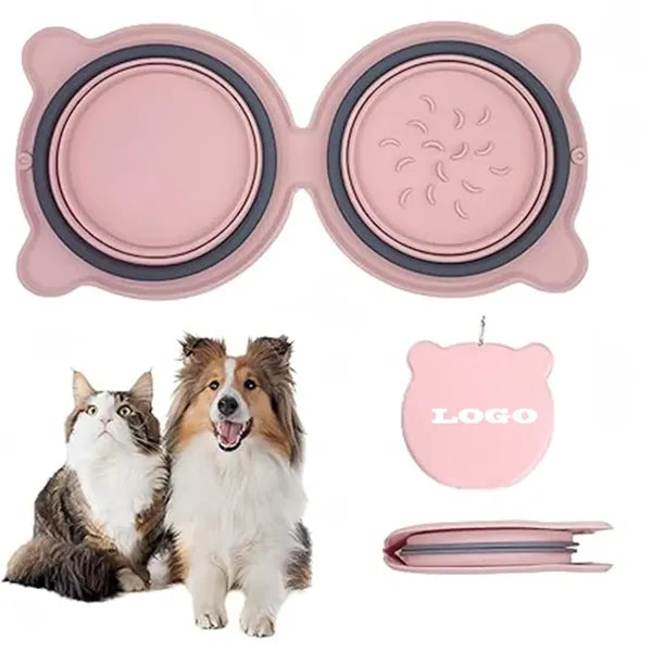 Collapsible Silicone Slow Feed Bowl For Pets Outdoor