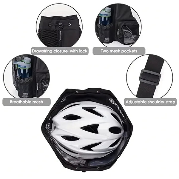 Drawstring Backpack with Pockets