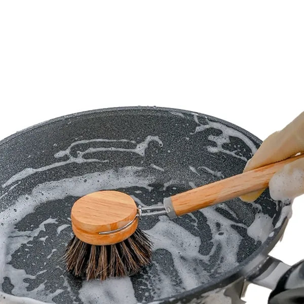Detachable Long Wooden Handle Horsehair Cleaning Brush