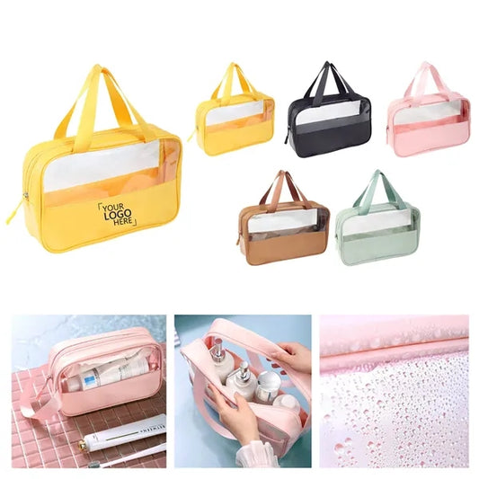 Clear Cosmetic Tote Bag with Handles