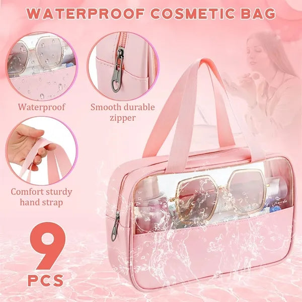 Clear Cosmetic Tote Bag with Handles