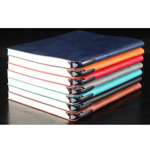 A5 Soft PU Cover Journal Notebook W/ Pen, Debossed Custom