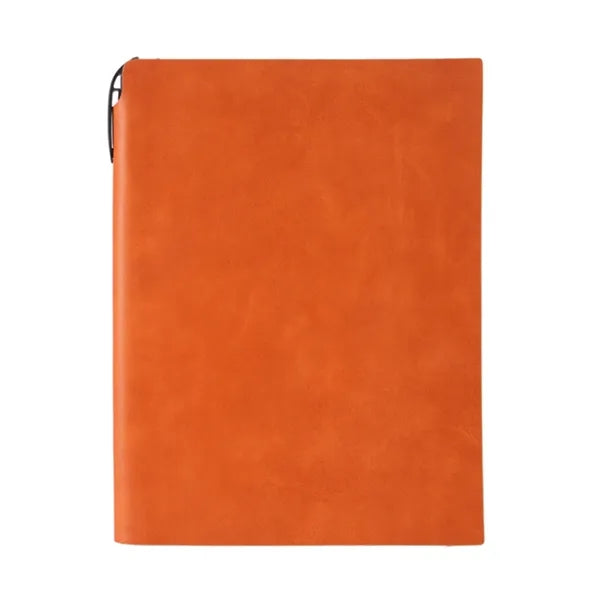 A5 Soft PU Cover Journal Notebook W/ Pen, Debossed Custom