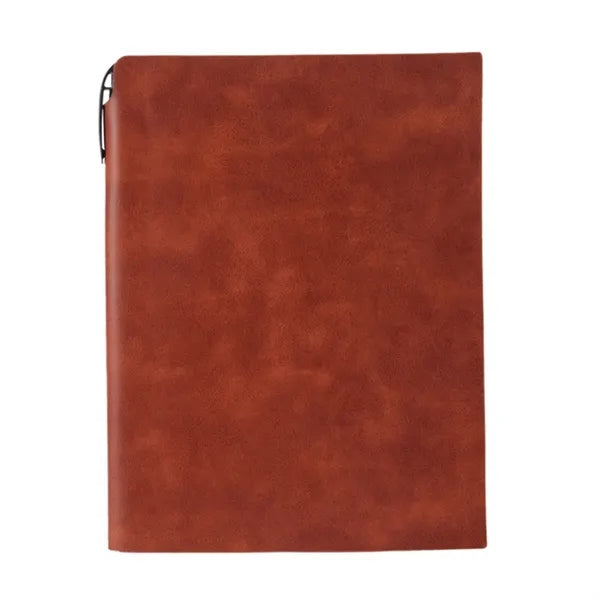 A5 Soft PU Cover Journal Notebook W/ Pen, Debossed Custom