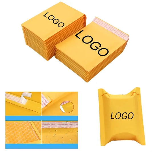 Yellow Kraft Paper Durable Protective Bubble Bag