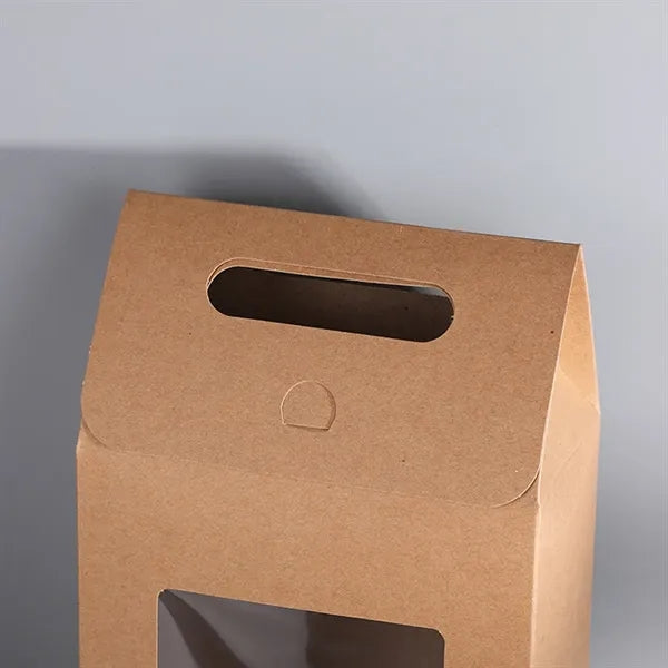 Minimalist Kraft Tote Gift Box with Transparent Window