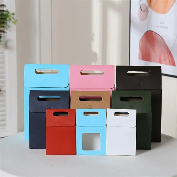 Minimalist Kraft Tote Gift Box with Transparent Window