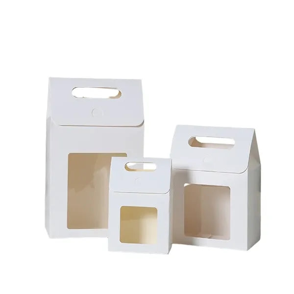 Minimalist Kraft Tote Gift Box with Transparent Window
