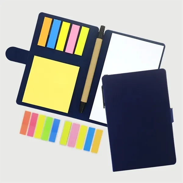 Memo Pad & Notebook Set with Pen (4-in-1)