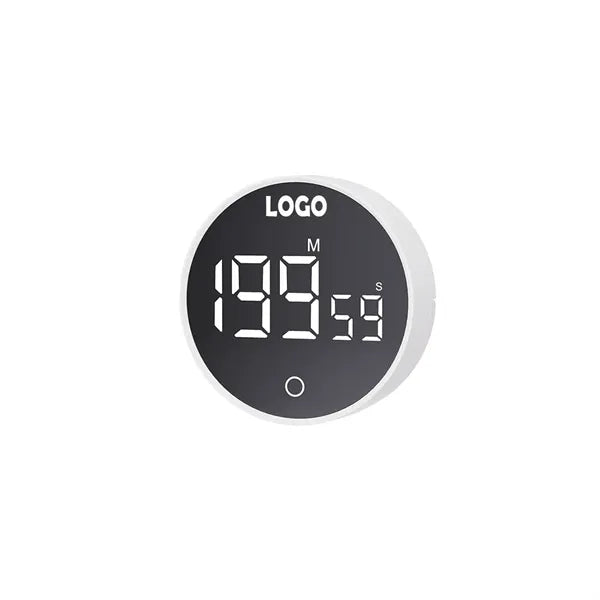 Round Digital LED Timer With Magnetic Back