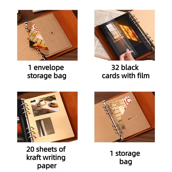 Retro Photo Album Loose-Leaf Notebook