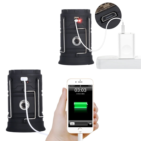 Led camping Lantern integrated power bank solar charger