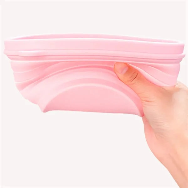 17-oz Collapsible Silicone Food Bowls with Leakproof Lids