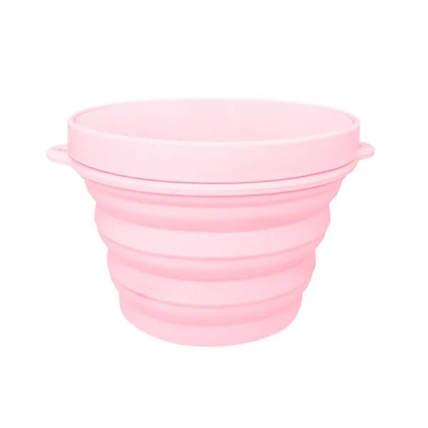 17-oz Collapsible Silicone Food Bowls with Leakproof Lids