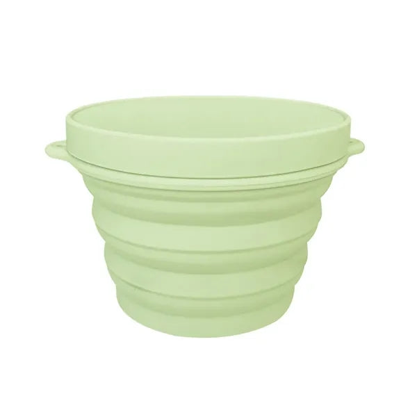17-oz Collapsible Silicone Food Bowls with Leakproof Lids
