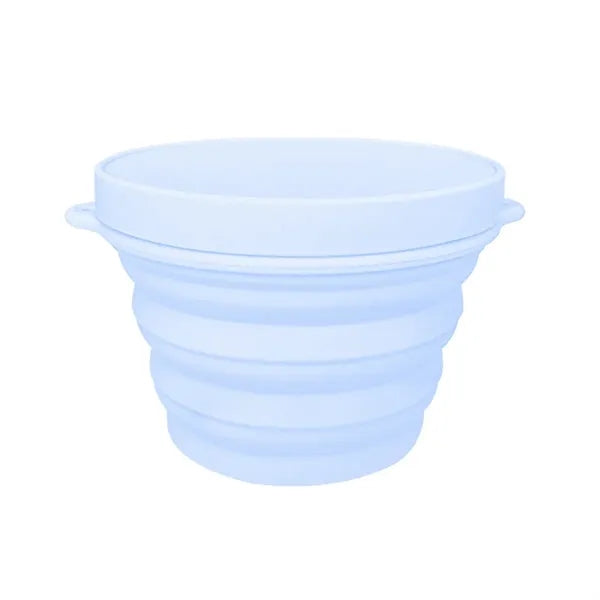 17-oz Collapsible Silicone Food Bowls with Leakproof Lids