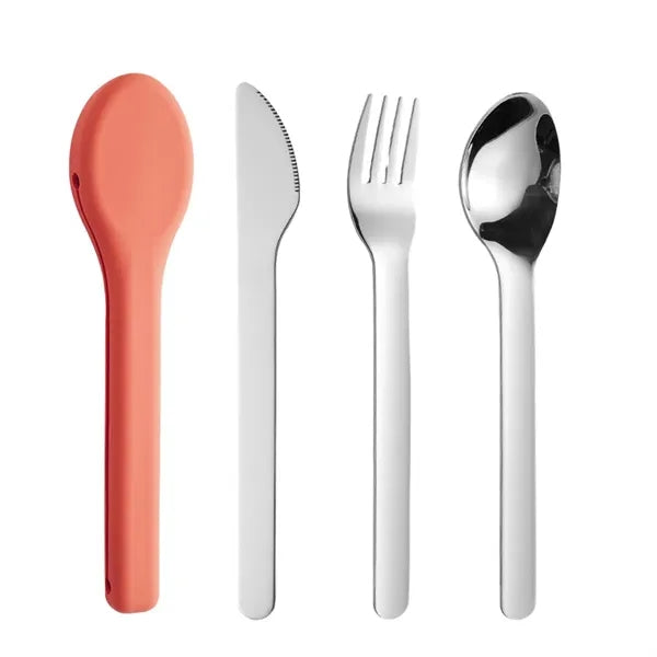 Stainless Steel Portable Cutlery Set with Silicone Cover