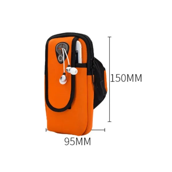 Neoprene Sports Armband Phone Pouch with Earphone Port