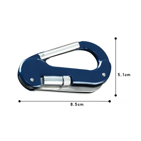Multi Tool Carabiner with Knife & LED Flashlight