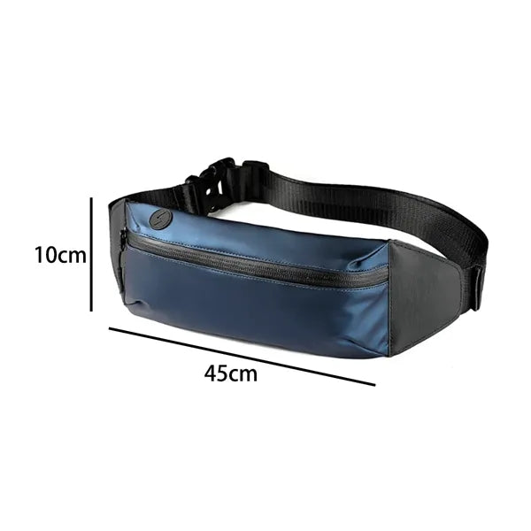Water Resistant Waist Bag w/ Adjustable Strap & Pockets