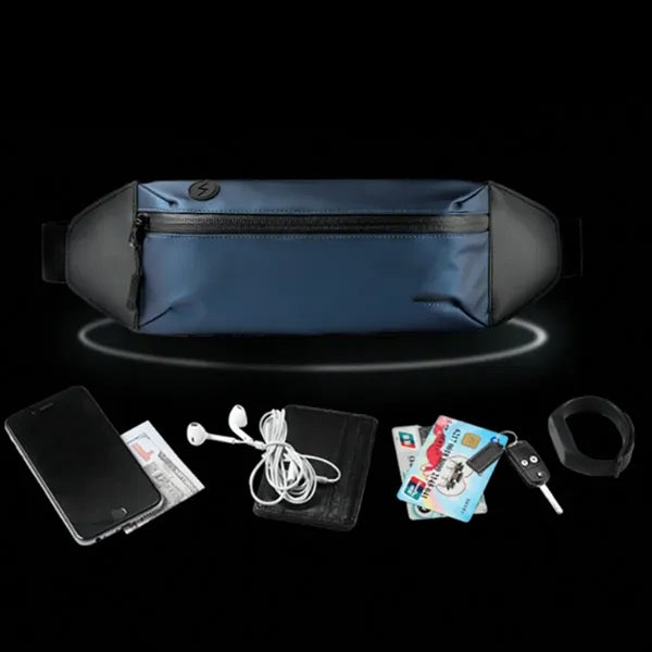 Water Resistant Waist Bag w/ Adjustable Strap & Pockets