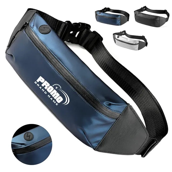 Water Resistant Waist Bag w/ Adjustable Strap & Pockets