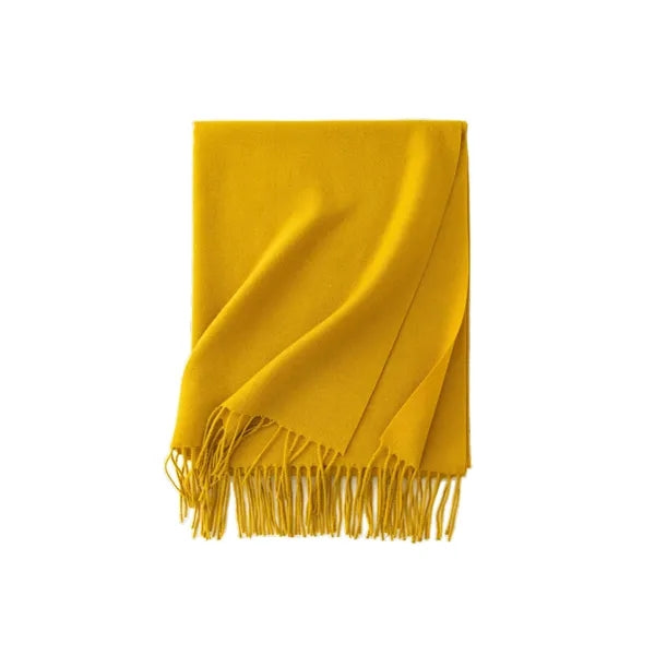 Solid - Color Fringed Scarf