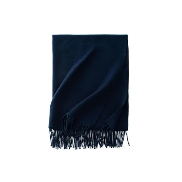 Solid - Color Fringed Scarf