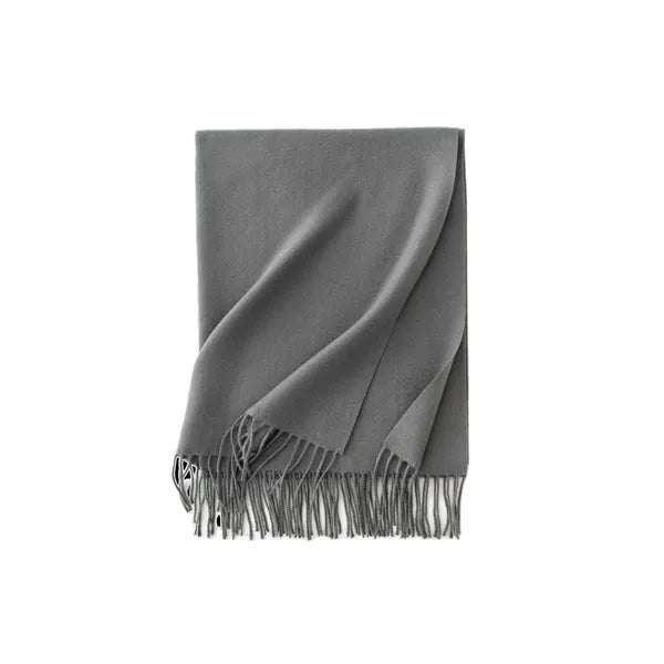 Solid - Color Fringed Scarf