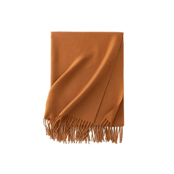 Solid - Color Fringed Scarf