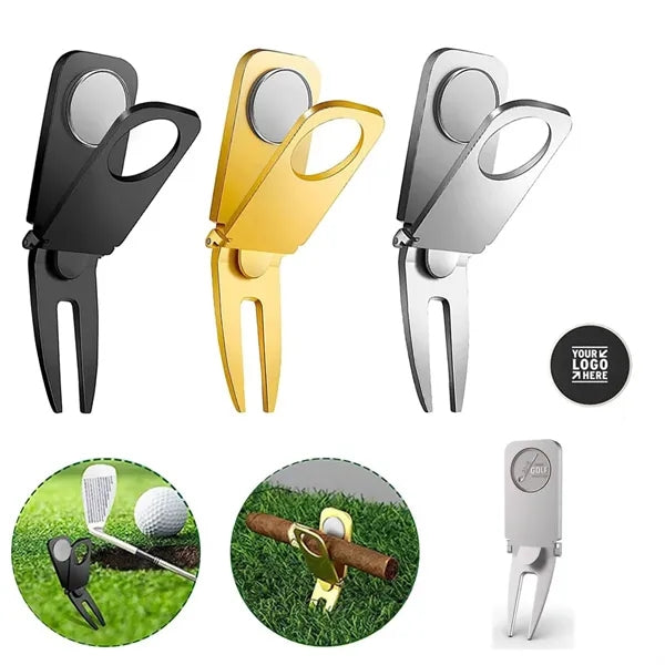 Golf Ball Marker Divot Repair Fixer Bottle Opener